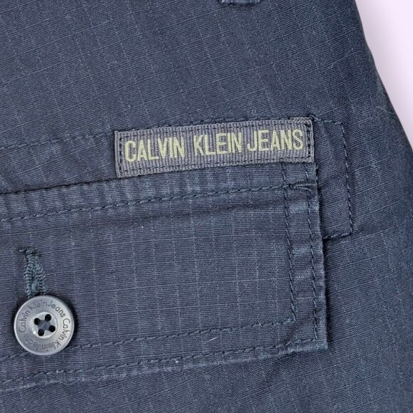 Calvin Klein Jeans Dark Blue Cargo Shorts - Picture 3 of 5